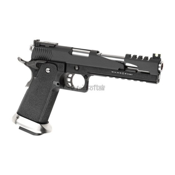 WE Hi-Capa 6 T-Rex Customs Titanium Barrel Full Metal GBB - Black