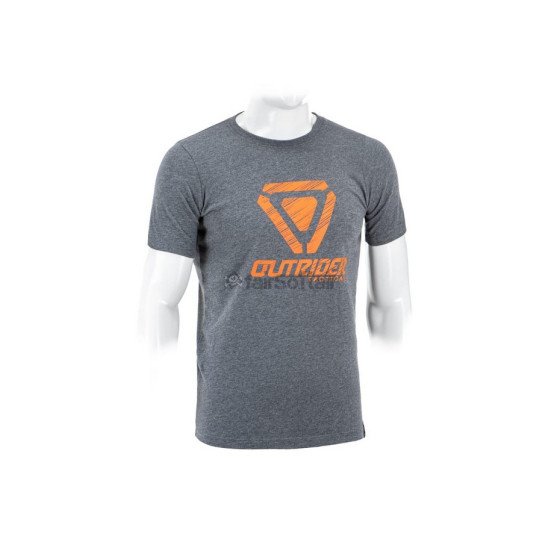 Outrider OT Scratched Logo Tee - Dark Grey