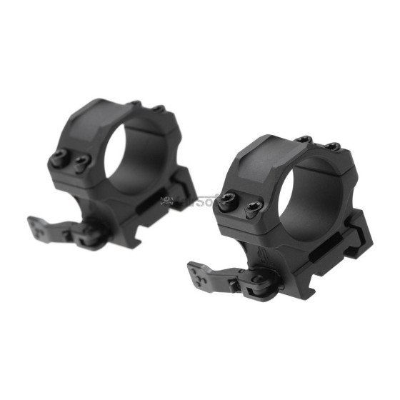 Leapers Accu-Sync QR 25.4mm Low Profile Rings - Black
