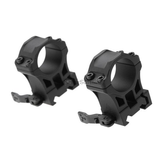 Leapers Accu-Sync QR 25.4mm High Profile Rings - Black