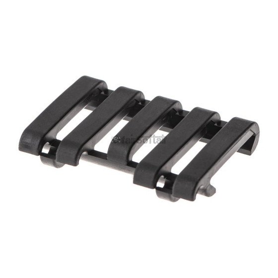 Ergo 5 Slots LowPro Wire Loom Rail Cover - Black