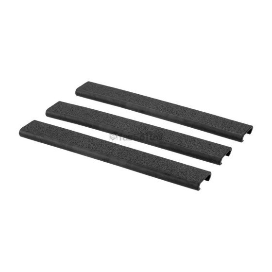 Ergo 18 Slot Textured Slim Line Rail Cover - 3 pcs - Black