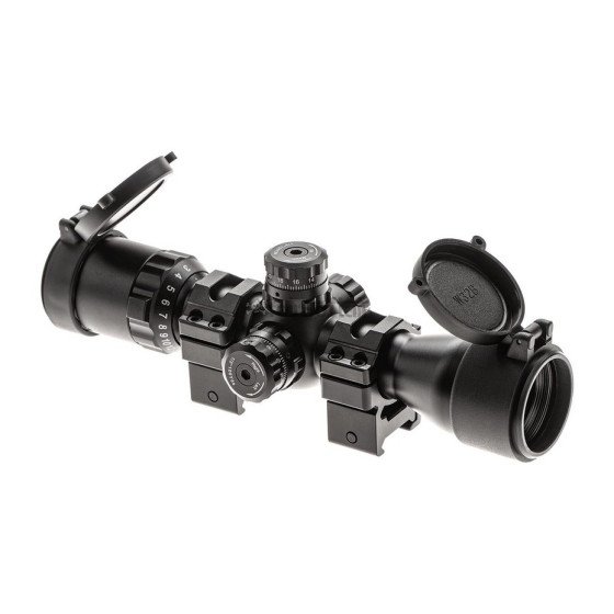 Leapers BugBuster 3-12X32 Scope Side AO Mil-Dot With QD Rings - Black