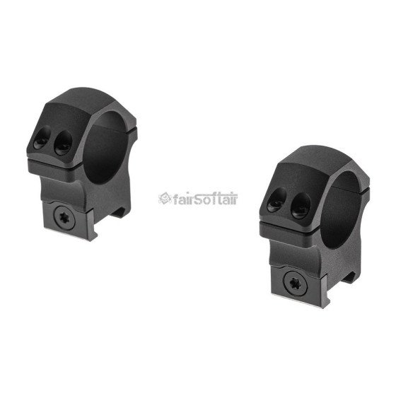 Leapers PRO 30mm Medium Profile P.O.I. Picatinny Rings - Black