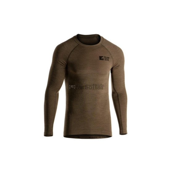 Clawgear Merino Seamless Shirt LS - Stonegrey Olive