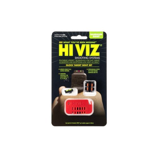HIVIZ Fiber Sight Set for Glock 17/19