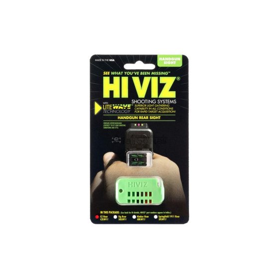 HIVIZ LiteWave Rear Sight for CZ 75/P01