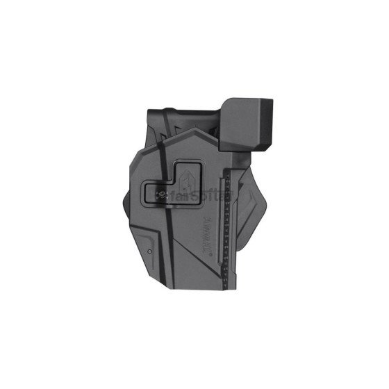 Amomax Paddle Holster for Glock 17/19 and CZ P10C with Red Dot Sight - Black