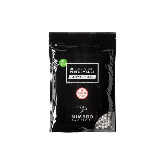 Nimrod 0.43g Bio BB Professional Performance 1000rds Bag - White